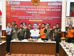 Rakor Karhutla Provinsi Sumsel 2023 Bersama Kepala BNPB RI