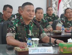 Danrem 042/Gapu Vicon Bersama Dansat dan Kabalakrem Bahas Potensi Kerawanan Serta Netralitas TNI AD