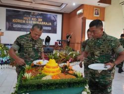 Korem 032/Wbr Peringati Hari Jadinya yang Ke-39 Secara Sederhana dengan Penuh Rasa Kekeluargaan 