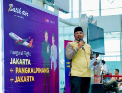 Batik Air Kembali Mengudara ke Babel, Pj Gubernur Safrizal: Sangat Membantu