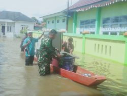 TNI Turut Aktif Dalam Upaya Penanganan Bencana Banjir Provinsi Jambi