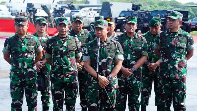 PEMILU 2024: Panglima TNI Saksikan Apel Gelar Pengamanan Pemilu 2024