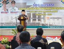 Gubernur Jambi H Al Haris Buka Sosialisasi Penyusunan Grand Design Pembangunan Kependudukan