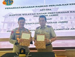 Penegakkan Hukum dan Penyelamatan Aset Polri, Polda Jambi Bangun Sinergi Dengan BPN Provinsi Jambi