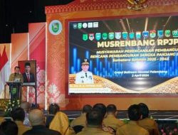 Pj Wako Hadiri Acara Musrenbang RPJPD Provinsi Sumsel 2024-2045