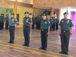 Kasrem 042/Gapu pimpin Acara Laporan Korps Perwira Periode 1 April 2024