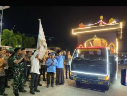 Dandim 0104/Aceh Timur Turut Meriahkan Pelepasan Takbir Keliling Sambut Hari Raya Idul Fitri 1445 H