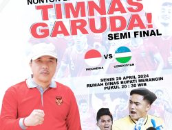 Menyala, Pemkab Merangin Gelar Nobar Semi  Final, Indonesia Vs Uzbekistan Rebut Piala Asia U-23