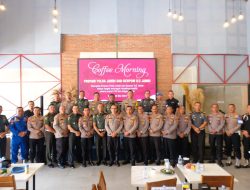 Tingkatkan Sinergitas TNI-POLRI, Propam Polda Jambi dan Denpom II/2 Gelar Coffee Morning 