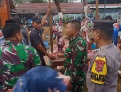 TNI-Polri Abdya Pantau Penjualan Daging Meugang Idul Adha 1445 H