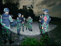 Pasca Penyelundupan Baju Bekas, Satgas Yonkav 6 Tingkatkan Patroli Jalan Tikus di Malam Hari