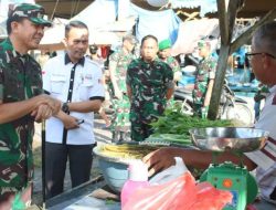 HUT Ke-14 Korem 045/Gaya, Prajurit dan Masyarakat Bersih Pasar Induk Pangkalpinang