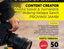 Mantap..Elaeis Media Group dan BPDPKS Gelar Pelatihan Content Creator Kelapa Sawit di Jambi