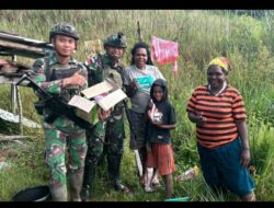 Wujudkan Keamanan dan Kesejahteraan di Intan Jaya, Satgas Yonif 509 Kostrad Gencar Patroli Dan Berbagi