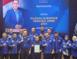 Usung  Visi  Jambi Mantap Jilid II, Haris – Sani Terima Rekomendasi dari Partai Demokrat untuk Pilgub 2024