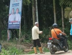 Nekat dan Dinilai Curang, Oknum Lurah Teluk Dawan Pasang Sendiri Baliho Cagub RH