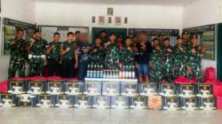 Satgas Yonarmed 11 Kostrad dan Timgab TNI Gagalkan Penyelundupan Ribuan Botol Miras