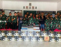 Satgas Yonarmed 11 Kostrad dan Timgab TNI Gagalkan Penyelundupan Ribuan Botol Miras