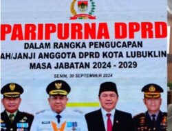 Sekwan DPRD Kota Lubuklinggau Gladi Bersih Pelantikan Anggota DPRD 2024-2029