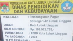 Proyek Pembangunan Pagar SDN 42 Lubuklinggau Tanpa Tiang Coor, Diduga Konsultan Ada Main