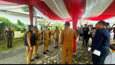 Sekretaris Daerah Prov Jambi H Sudirman bersama Walikota Jambi Tinjau Kesiapan Pelaksanaan Tempat Pemungutan Suara di Kota Jambi