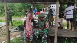 Satgas Yonif 642/Kps Laksanakan Yankes Keliling di Kampung Warwasih