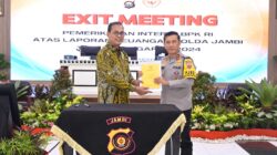 Polda Jambi Gelar Exit Meeting Pemeriksaan Interim Keuangan Polri TA. 2024