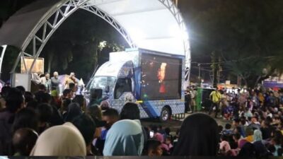 Dinas Kominfotiksan Kota Lubuklinggau Gelar Nonton Barang di Alun Alun Mardeka