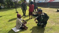 Pererat Hubungan Dengan Warga, Satgas Yonif 641/Bru Laksanakan Komsos di Distrik Walesi