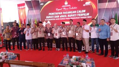 KPU Musi Rawas Menetapkan Hj Ratna Machmud-H Suprayitno Sebagai Bupati-Wakil Bupati Musi Rawas.