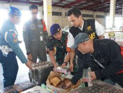 Satgaspam TNI AL Gagalkan Pengiriman Paket Rokok Tanpa Cukai Melalui Bandara Internasional Juanda