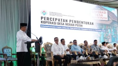 Gubernur Al Haris dan Mendes Sosialisasikan Koperasi Merah Putih, Target Rampung Akhir Mei