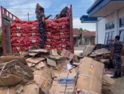 Jaga Kedaulatan Maritim, TNI AL Gagalkan Penyelundupan 11,1 Ton Bawang Bombay dari Malaysia