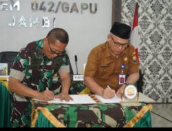 Korem 042/Gapu dan DTPHP Provinsi Jambi Tandatangani MoU Percepatan Program Ketahanan Pangan