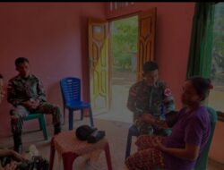 Satgas Pamtas RI–RDTL Pos Oepoli Tengah Laksanakan Pelayanan Kesehatan Keliling