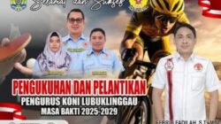 Kepala Dinas Perkim Kota Lubuklinggau Mengucapkan Selamat Pelantikan Pengurus KONI